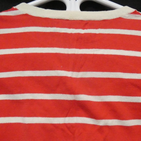 OLD NAVY | medium | striped crewneck sweater | 100% cotton | orange and cream - Picture 8 of 13